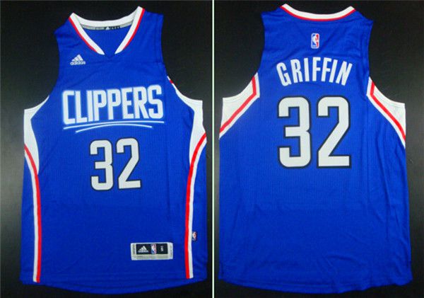 Men Los Angeles Clippers #32 Griffin Blue Adidas NBA Jerseys